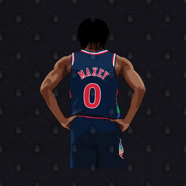 Tyrese Maxey Vector Back City Above Waist Qiangy by qiangdade